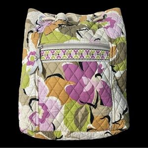 Vera Bradley |  multi purpose floral cinch tote drawstring backpack